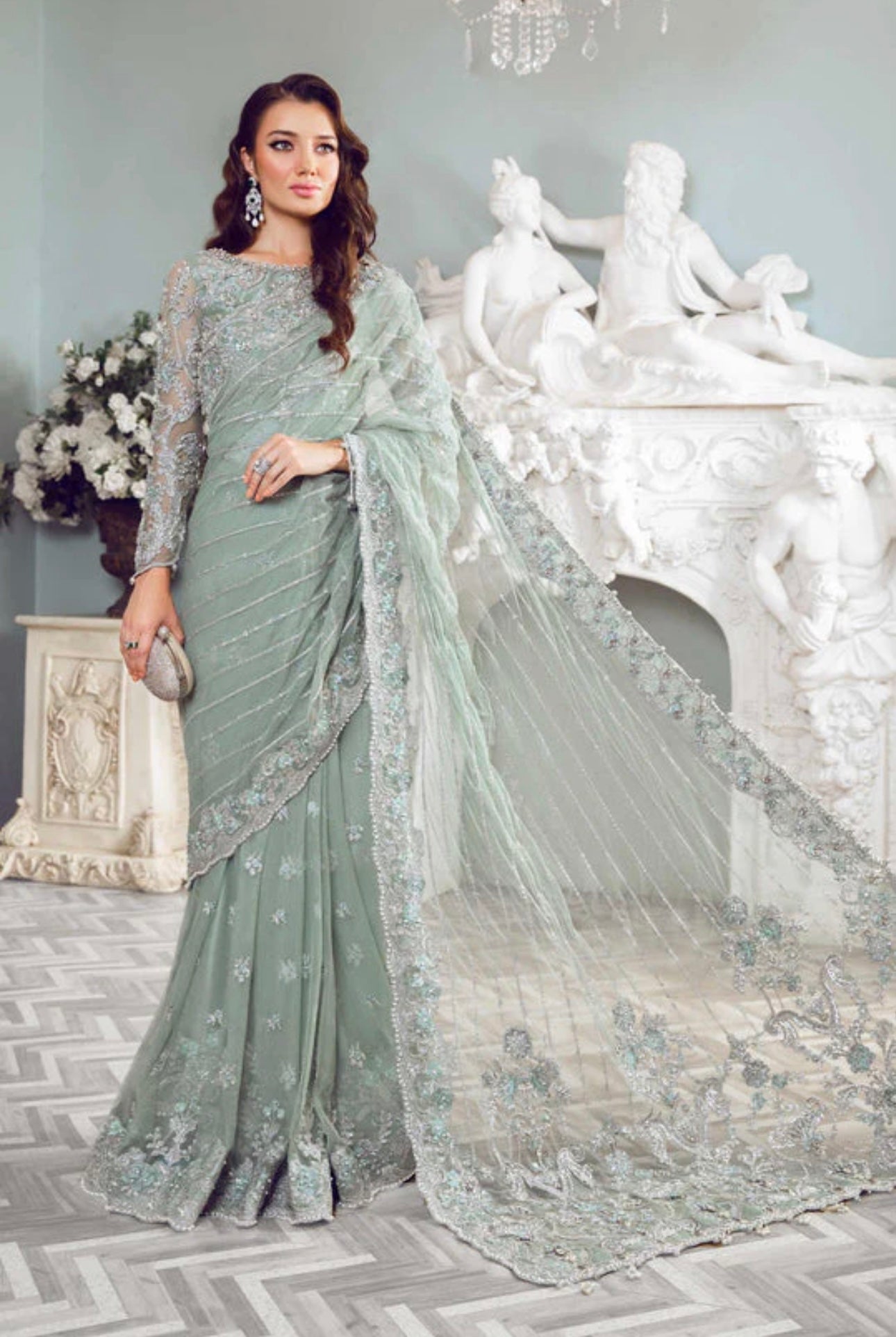 SEA GREEN SAREE